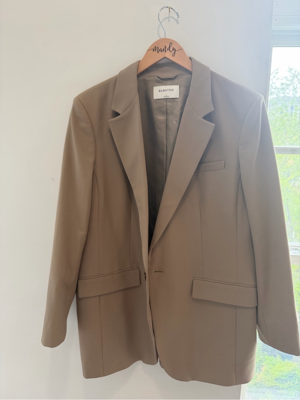 Aritzia Agency Blazer - Olive/Tan - Single - Breasted Blazer - Picture 2 of 7